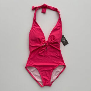 Women's Vince Camuto Pink Halter One-Piece Swimsuit Size 6